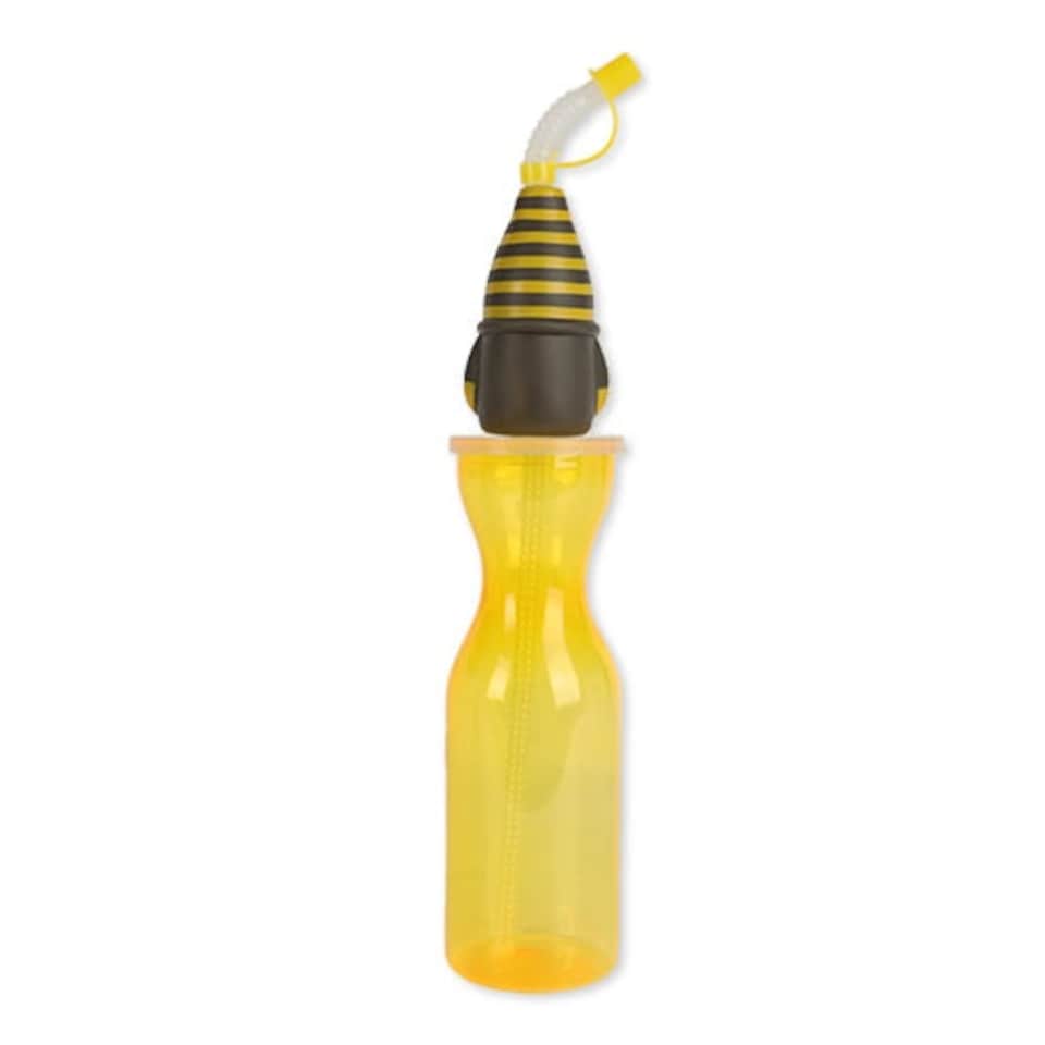 image 1 of Halloween Yellow Bee Hat Gonk Water Bottle Yellow | One Size