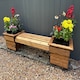 image 1 of Knights Double Planter Bench - Timber - L47.5 x W135 x H40 cm Brown