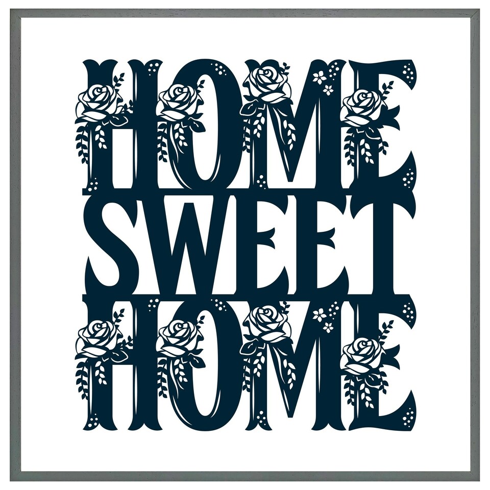 image 1 of Home sweet home type (Picutre Frame) White | XL