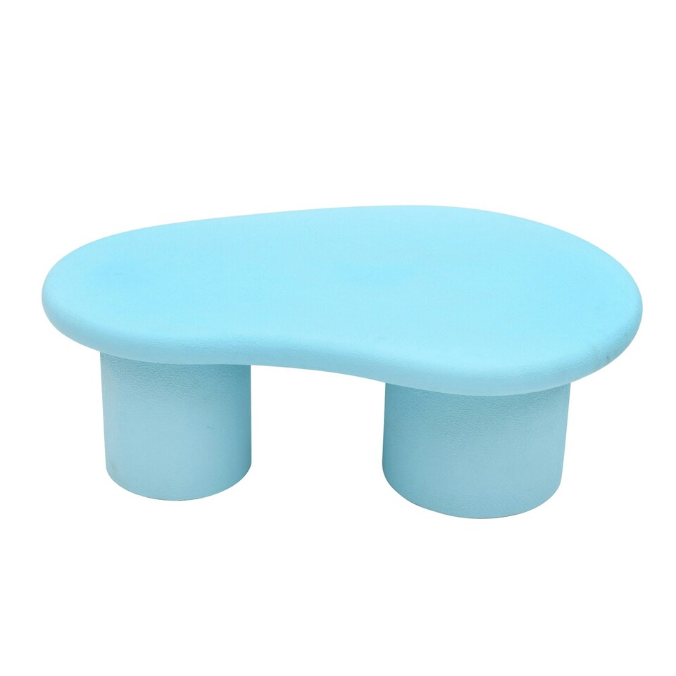 image 1 of Malda Mango Wooden Medium Low Coffee Table Blue