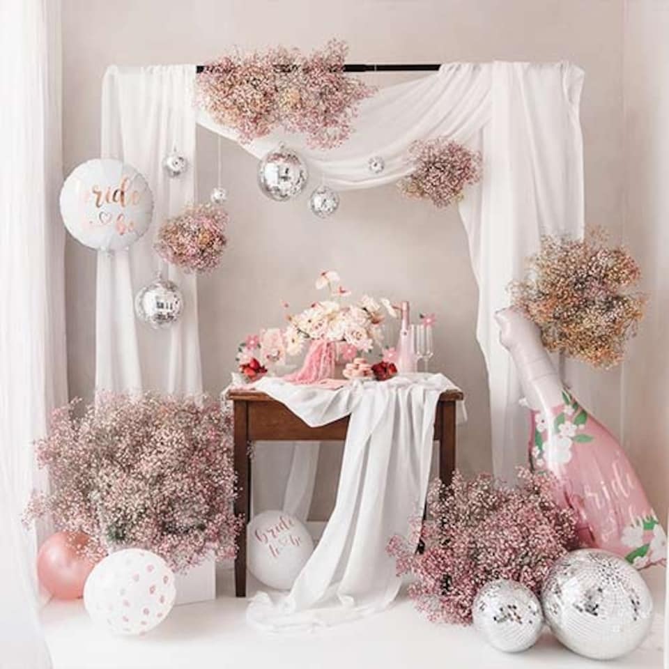 image 1 of Rose Gold Bride to Be White Helium Foil Balloon 45cm / 18 in
