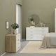 image 6 of Pepe Chest of 4 Drawers in Oak with White High Gloss
