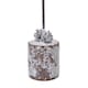 image 3 of Small Snowy Tree in Wood Log - Plastic - Height 35 cm - Brown