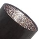image 5 of Black Velvet Lamp Shade with Inner Leopard Print Satin Shimmer Lining | Black | Black | 1