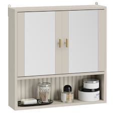 Vonhaus Victoria Stone Bathroom Mirror Cabinet Wall Mounted