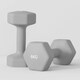 image 8 of SPORTNOW Set of 2 Hexagonal Dumbbells Weights Pair, 2 x 6kg, Grey