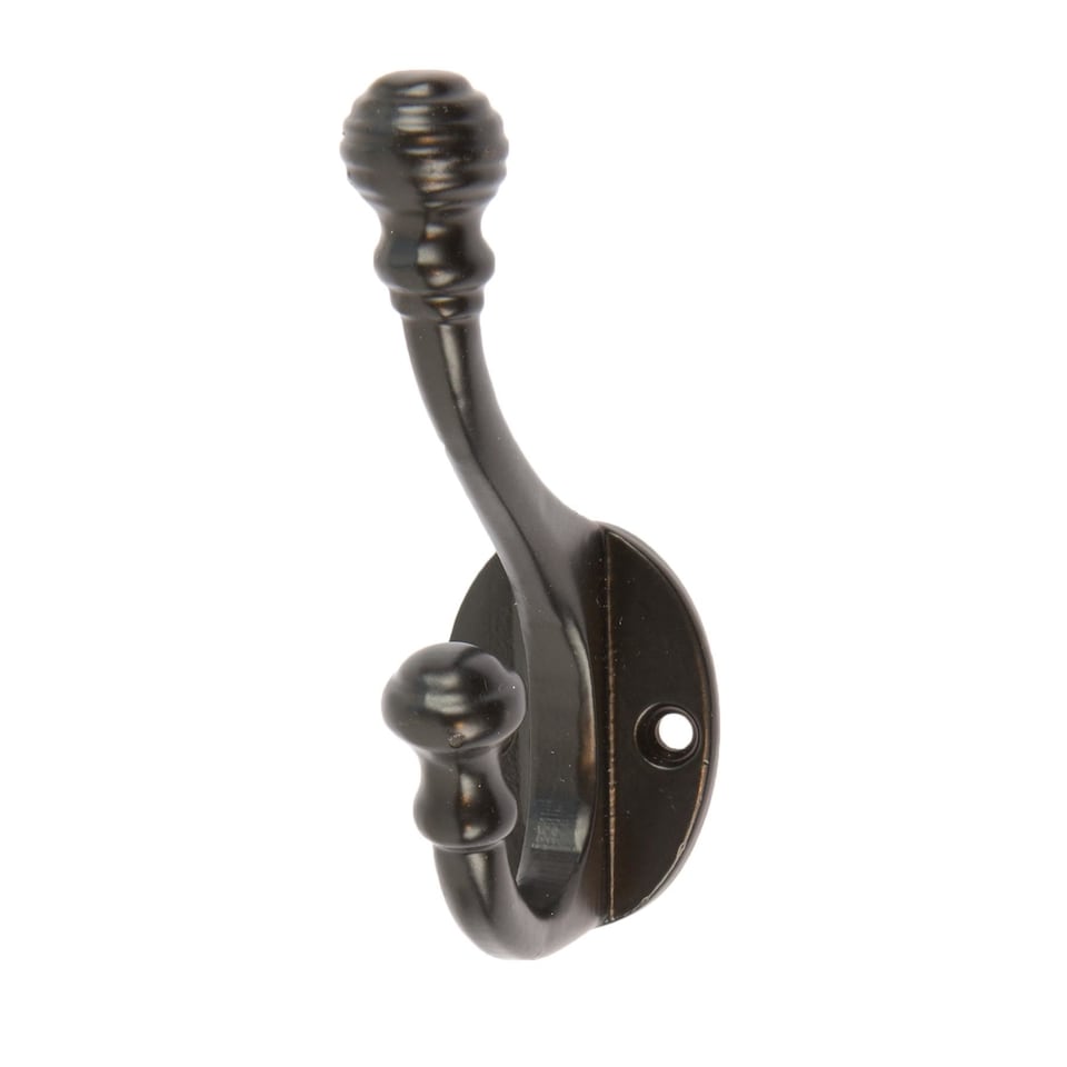 image 1 of Hammer & Tongs Ball End Hat & Coat Hook - W30mm x H95mm - Black
