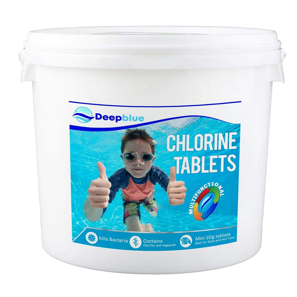 image 1 of Deep Blue Professional - Multifunctional Mini 20g Chlorine Tablets 3kg Long lasting stabilised clarifier algae inhibitor
