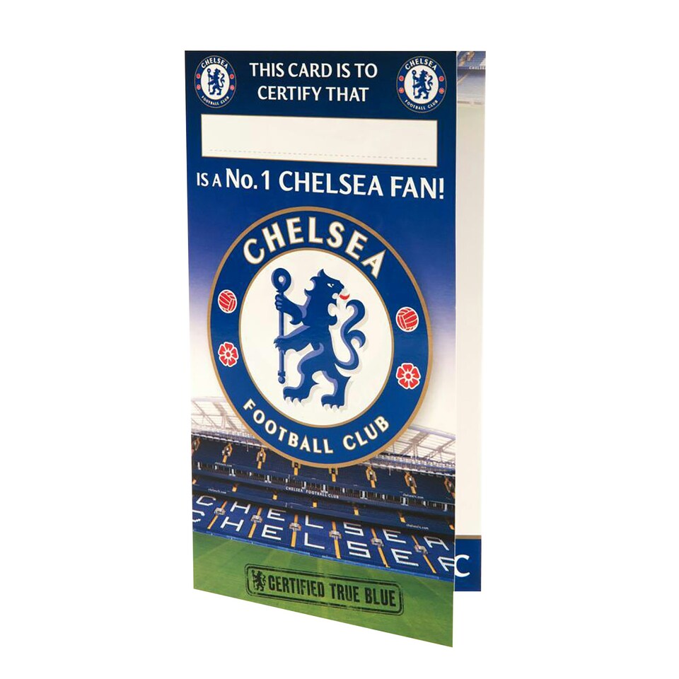 Chelsea FC No 1 Fan Birthday Card - Blue - One Size