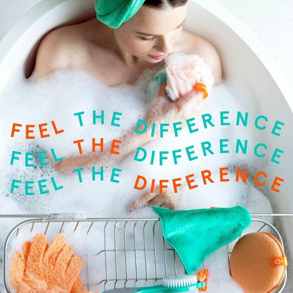 image 1 of Cleanlogic Sustainable Exfoliating Loofa Pouf Contains 3 Pairs