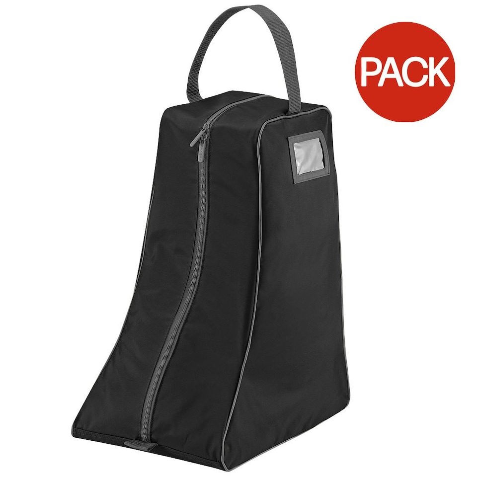 image 1 of Quadra Large Boot Bag (Pack of 2) - Black/Graphite - One Size Black | One Size