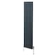 image 1 of Oval Column Radiator & Valves 1800mm x 360mm Anthracite Grey