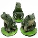 image 1 of Green Frog Plant Pot Feet - Set of 3 Green