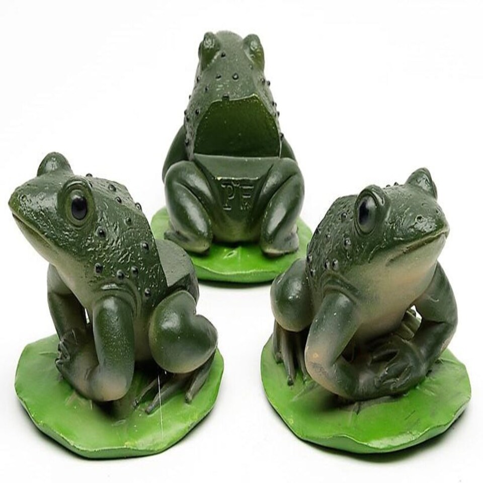 image 1 of Green Frog Plant Pot Feet - Set of 3 Green