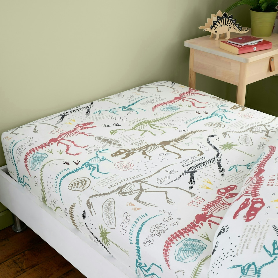 image 1 of Dino Explorer Double Fitted Sheet