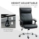 image 5 of Vinsetto Massage Office Chair PU Leather Computer Chair w/ Tilt Function Black