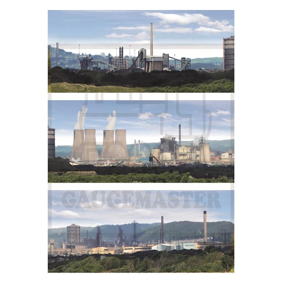 image 1 of Gaugemaster Scenics Industrial Small Photo Backscene (1372x152mm)