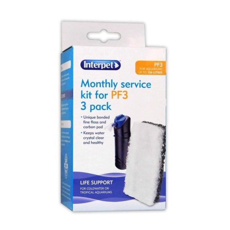 Interpet Monthly Service Kit for PF3 Aquarium Power Filter