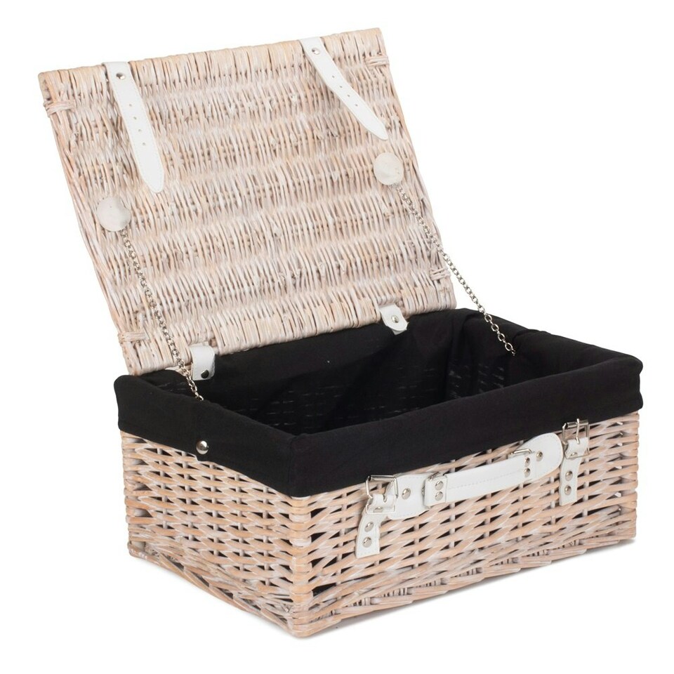 image 1 of 41cm Picnic Basket with Lining White | White | One Size