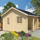 image 1 of Falkland-Log Cabin, Wooden Garden Room, Timber Summerhouse, Home Office - L635 x W628.6 x H313.5 cm Brown