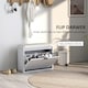 image 5 of HOMCOM Shoe Storage Bench with Cushion and Flip-Drawer White
