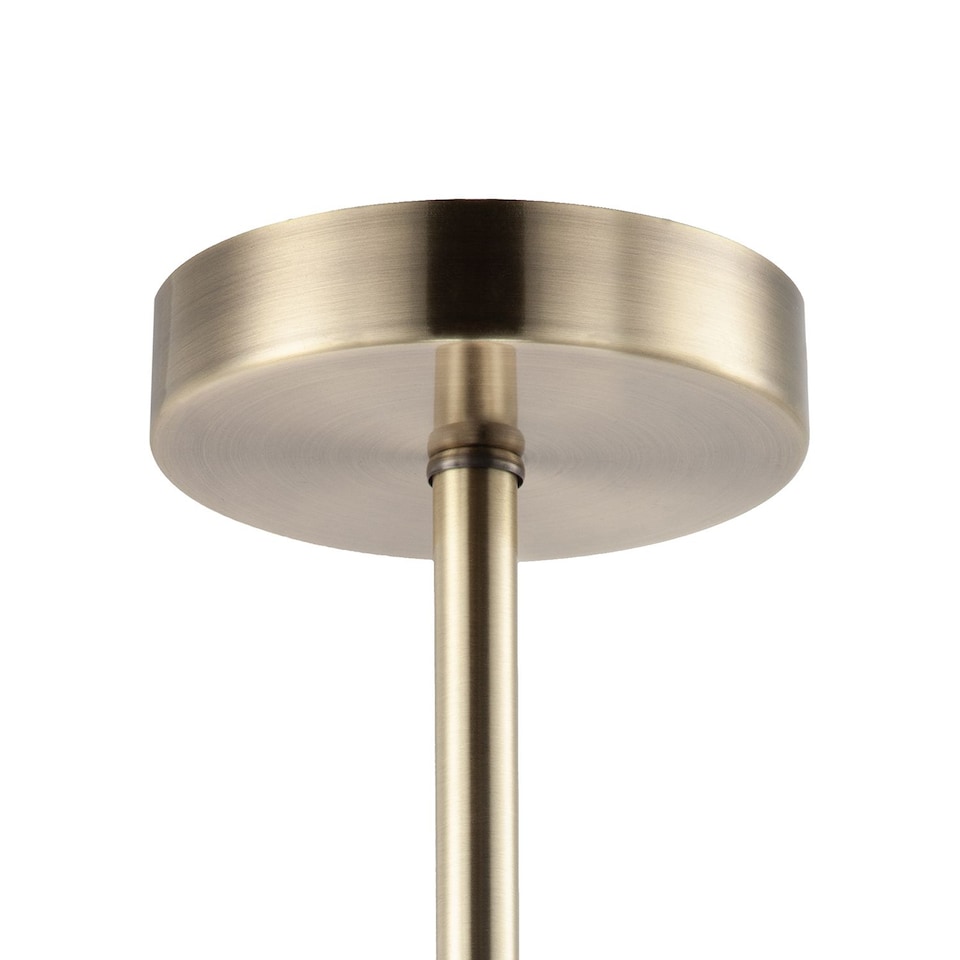 image 1 of Classic Antique Brass Ceiling Light Fixture to Showcase Lamp Shades