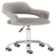 image 4 of Interiors by Premier Fionna Grey Velvet Home Office Chair with Curved Back