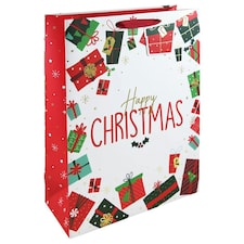 Pack of 12 Christmas Presents Extra Large White Gift Bags