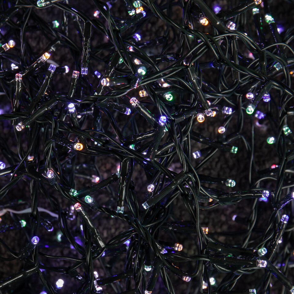 image 1 of 15.5m 600 LED Colour Changing Christmas String Lights in White to Multi-Colour