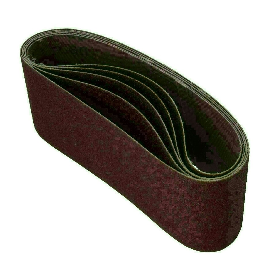 image 1 of 75mm x 457mm 60 Grit Medium Abrasive Sanding Belt Sander Discs 10 Pack