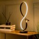 image 2 of ValueLights Infinity Black Swirl Integrated LED Table Lamp