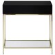 image 2 of Interiors by Premier Glamorous Gold Finish Console Table, Decorative Table For Livingrooms, Stylish Room Table With Glass Shelf Black