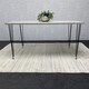 image 7 of Modern Grey Rectangular Dining Table with Hairpin Legs  Compact Kitchen & Dining Room Table (L140) Grey