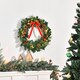 image 6 of HOMCOM Pre-Lit Artificial Christmas Door Wreath Holly Garland Decor 20 LED