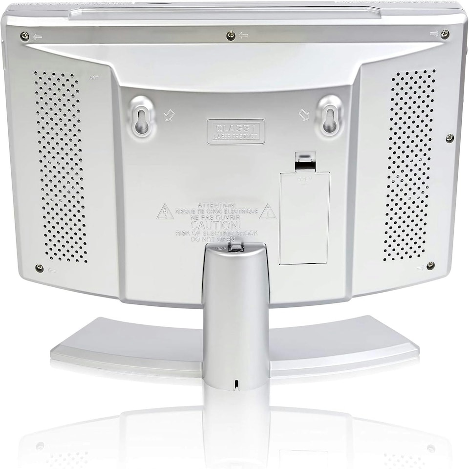 image 1 of Denver MC-5220 CD Player For Home HiFi System - CD Player With Speakers & Radio - Mains Power, Clock Radio, Remote Control, Desktop Stand/Wall Mounted CD Player