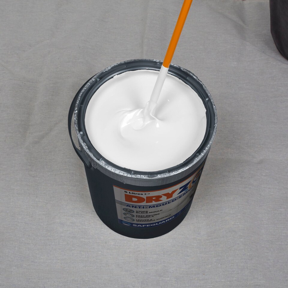 image 1 of Dryzone Anti Mould Paint - 1L White - Mould Resistant for 5 Years, 10m - 12m coverage