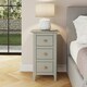 image 1 of Palma 3 Drawer Bedside Cabinet Pale Grey