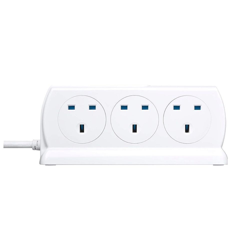 image 1 of Masterplug 6 Socket Surge Protected Extension Lead 2 Metre with USB Ports Switched Power Strip White