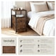 image 2 of Bedside Table Tullamore - 2 shelves and 2 drawers | Brown | Industrial wood dark, rustic | 49,50 x 30 x 61,50 cm | 1