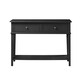 image 1 of Franklin Console Table with 2 Drawers Black Black | Black