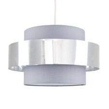 ValueLights Matildo Grey Chrome Ceiling Pendant Shade | Grey