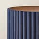 image 5 of ValueLights Lenny Navy Blue Ribbed Fabric Midi Floor Lamp & Bulb | Blue