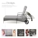 image 3 of Sun Lounger - 6-position backrest, weather and UV-resistant, soft pillow, two wheels | Grey | grey/light grey | 1