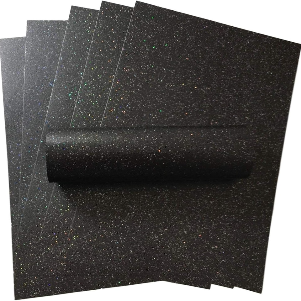 image 1 of Pack of 10 Sheets Charcoal Sparkle Card - Charcoal