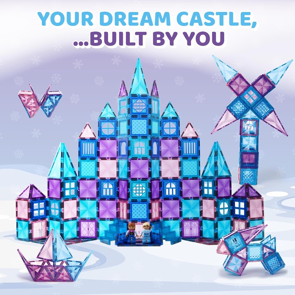 image 1 of Science Kidz 114 Piece Magnetic Tiles Set