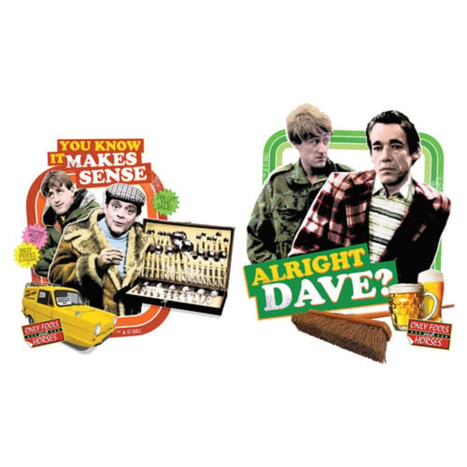 image 1 of You Know It Makes Sense and Alright Dave Only Fools and Horses Wall Art Cardboard Cutouts - Pack of 2