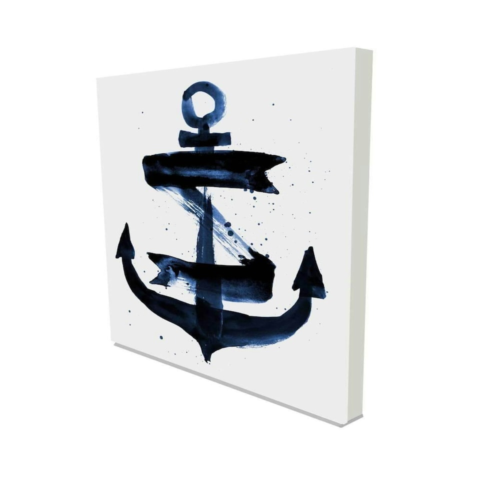 image 1 of Anchor Deep Blue (Canvas Prints) | Cream
