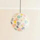image 1 of ValueLights Annie Bold Floral Natural Fabric Globe Ball Ceiling Lamp Shade