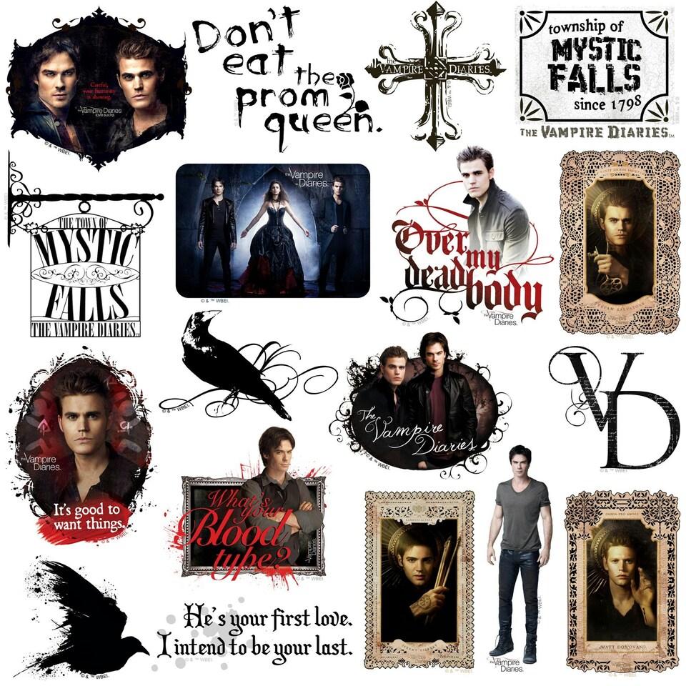 image 1 of Vampire Diaries Deluxe Stickers (Pack of 100) - Multicoloured - One Size