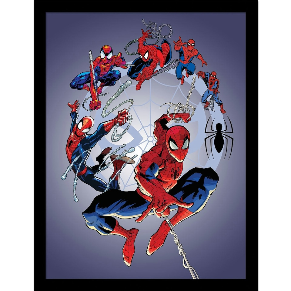 image 1 of Spider-Man (Circle) Framed 30x40cm Print